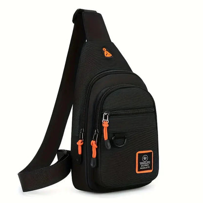 Water-Resistant Compact Shoulder Bag for Men – Functional Daily Travel & Work Crossbody Messenger