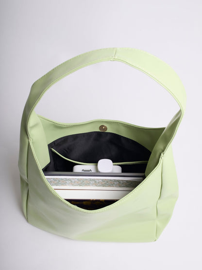 Minimalist Hobo Shoulder Bag – Vegan Leather