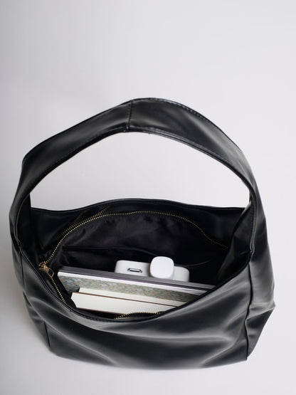 Minimalist Hobo Shoulder Bag – Vegan Leather