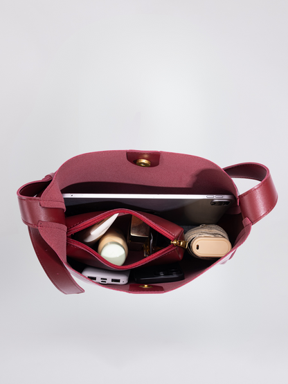 Minimalist Vegan Leather Shoulder Bag