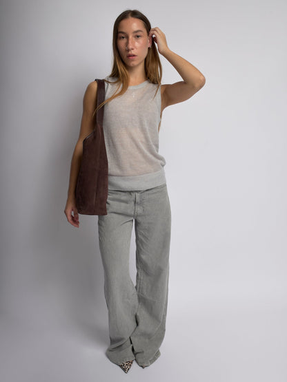 Black Suede Shoulder Bag – Minimalist & Spacious Design