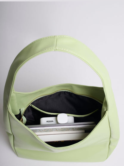 Minimalist Hobo Shoulder Bag – Vegan Leather