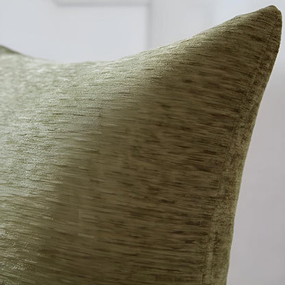 Modern Green & Beige Decorative Pillow with Black Contrast Trim – Minimalist Throw Cushion for Sofa, Bed, or Lounge