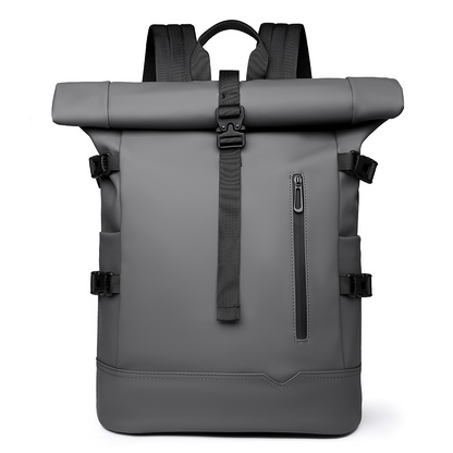 Waterproof Rolltop Backpack – Modern Laptop Bag with Large Capacity
