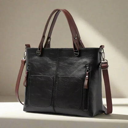 Zoe Vegan Leather Shoulder Bag – Stylish, Sustainable & Spacious Handbag for Women