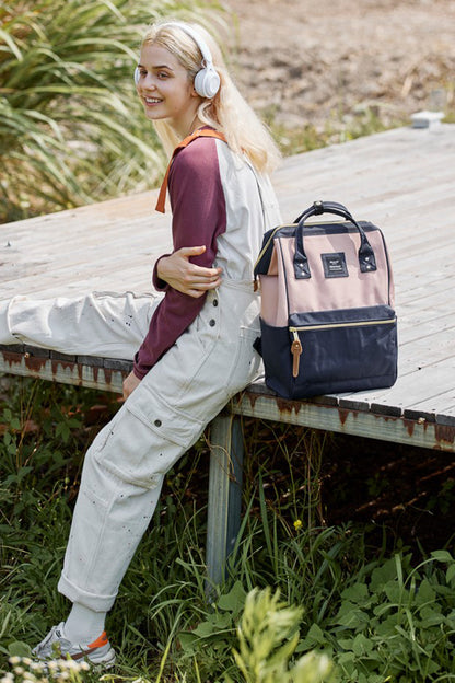 Holly Daze Waterproof Canvas Backpack – Eco-Friendly, Minimalist Japanese Design, Padded Laptop Compartment