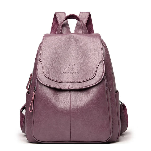 Elegant PU Leather Women's Backpack – Stylish, Spacious & Water-Resistant