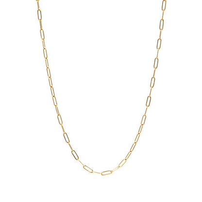 Gold Twisted Rope Chain Necklace – Durable Stainless Steel, Unisex Design, 18"