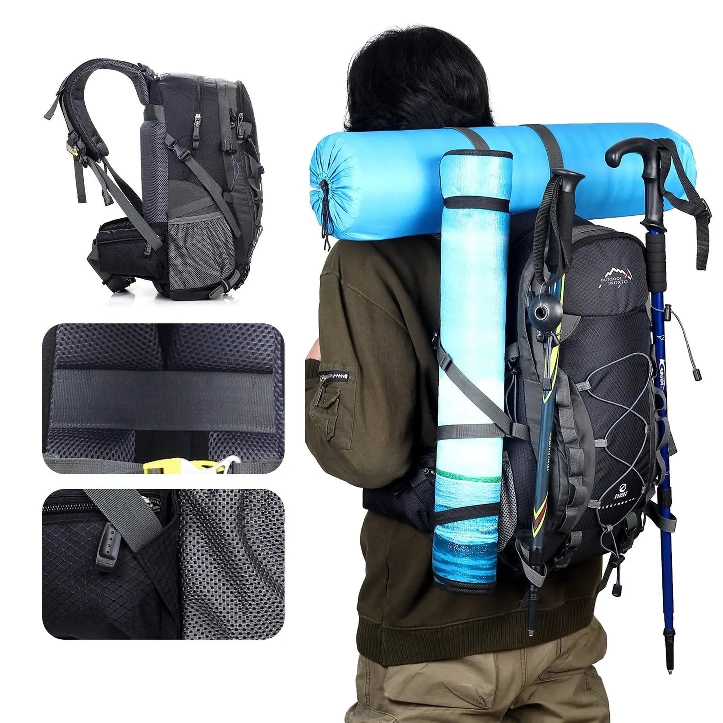 60L Waterproof Hiking & Trekking Backpack – Lightweight, Durable Rucksack for Camping & Adventure