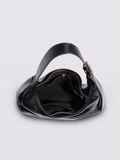 Black Shoulder Bag – Minimalist & Spacious Vegan Leather Design