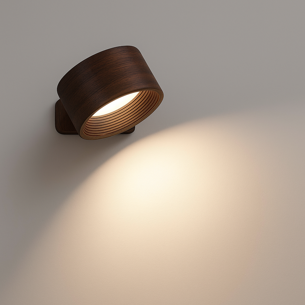 Magnetic LED Wall Lamp – USB Rechargeable, Dimmable, Touch Control, Warm Light – Modern Minimalist Design