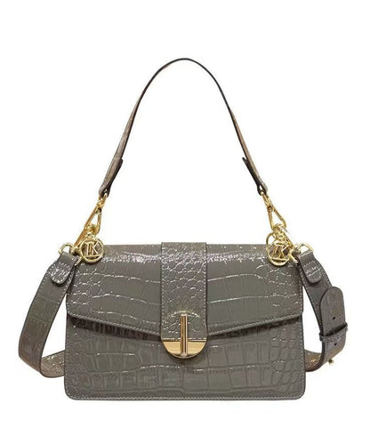 Premium Green Calf Leather Shoulder Bag for Women – Adjustable Strap, Spacious Design, Timeless Elegance