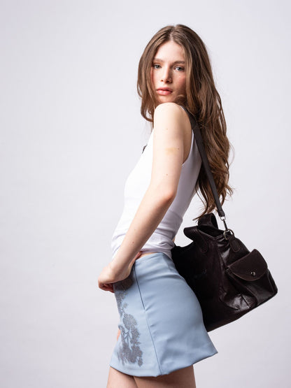 Black Leather Shoulder Bag with Side Pockets – Spacious & Elegant Women’s Leather Handbag