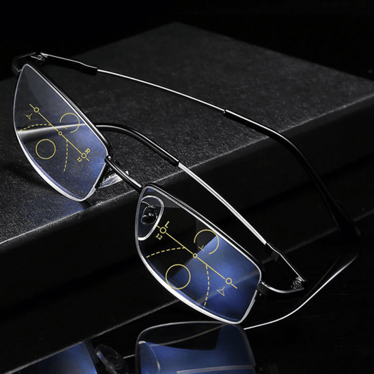 Men’s Multifocal Reading Glasses – Anti-Reflective Lenses with Case – Stylish & Comfortable