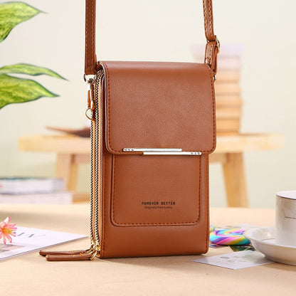 Forever Young Compact Crossbody Phone Wallet – Stylish Multi-Pocket Purse for Women