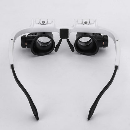 LED Headband Magnifier with Adjustable Magnification & Dual LED Lights – Ideal for Jewelry Repair, Watchmaking, Electronics, and Precision Crafts