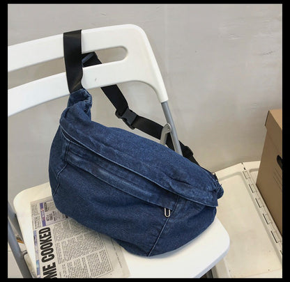 Denim Crossbody Fanny Pack – Adjustable Waist Bag for Women | Lightweight & Stylish Jean Belt Bag