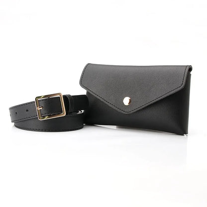 Minimalist Leather Belt Bag / Crossbody Waist Bag — Stylish & Adjustable Design