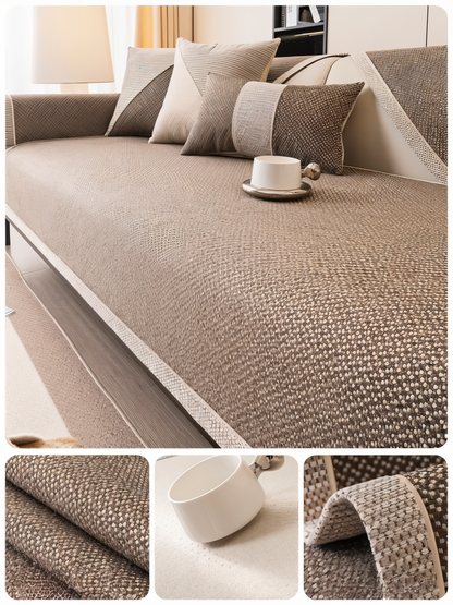 Luxe Anti-Slip Sofa Protector – Premium Polyester, Machine Washable, Elegant Home Décor