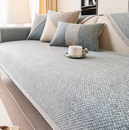 Luxe Anti-Slip Sofa Protector – Premium Polyester, Machine Washable, Elegant Home Décor