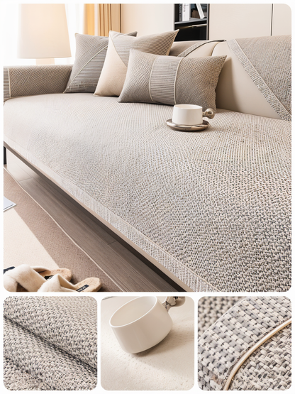 Luxe Anti-Slip Sofa Protector – Premium Polyester, Machine Washable, Elegant Home Décor