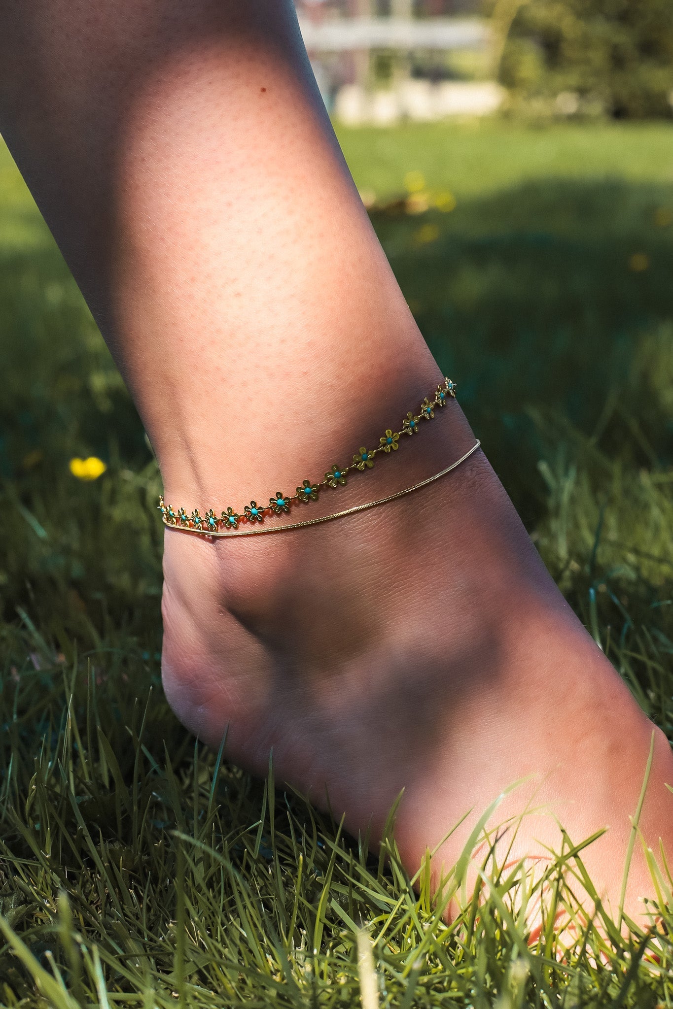 Gold Snake Chain Anklet – Adjustable Minimalist Foot Jewelry for Women