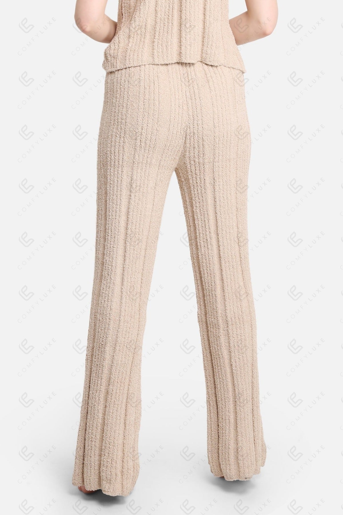 Luxe Ribbed Lounge Pants with Adjustable Drawstring – Ultra-Soft Microfiber Comfort Fit