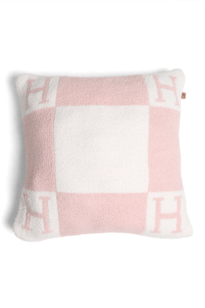 Luxurious Monogram Pillow Cover “H” – Elegant Decorative Cushion Case for Home Decor