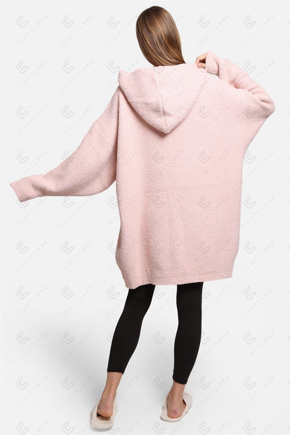 Oversized Sherpa Fleece Wearable Blanket Hoodie – Ultra-Soft Cozy Hoodie with Kangaroo Pocket & Hood for Ultimate Comfort