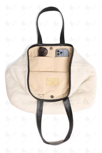 Happy Face Tote Bag – Spacious & Soft Smiley Print Shopper