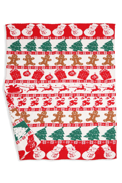 Luxury Christmas Fleece Throw Blanket – Ultra-Soft Plaid Holiday Throw, 50x60 Inch