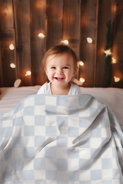 Kids Checkered Fleece Throw Blanket – Ultra Soft & Cozy