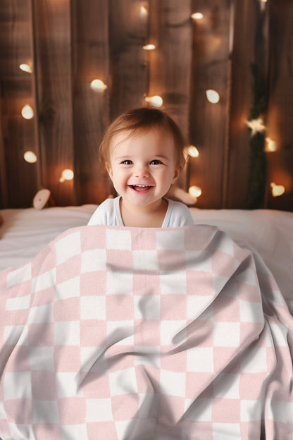 Kids Checkered Fleece Throw Blanket – Ultra Soft & Cozy