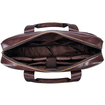 Genuine Leather 14-Inch Laptop Bag for Men – Stylish, Durable & Water-Resistant Briefcase
