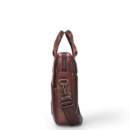 Premium Brown Leather Laptop Bag – Stylish & Durable Briefcase for Men and Women
