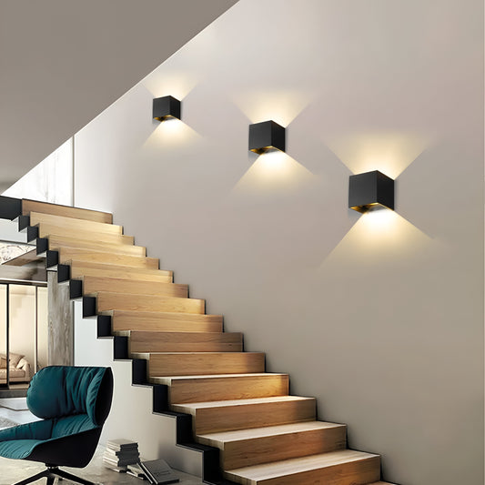 Modern Rechargeable LED Wall Sconce – Up & Down Lighting for Living Room, Hallway, and Bedroom