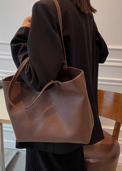 Soft Leather Tote Bag | Spacious Vegan Leather Work & Daily Tote for Women