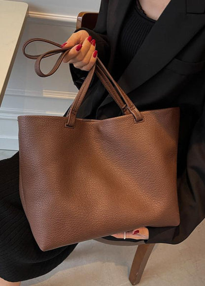 Soft Leather Tote Bag | Spacious Vegan Leather Work & Daily Tote for Women