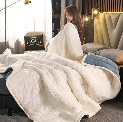 Ultra-Soft Sherpa Fleece Blanket – Cozy Throw for Winter, Sofa, and Bed – Machine Washable, Multiple Sizes