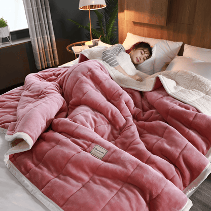Ultra-Soft Sherpa Fleece Blanket – Cozy Throw for Winter, Sofa, and Bed – Machine Washable, Multiple Sizes