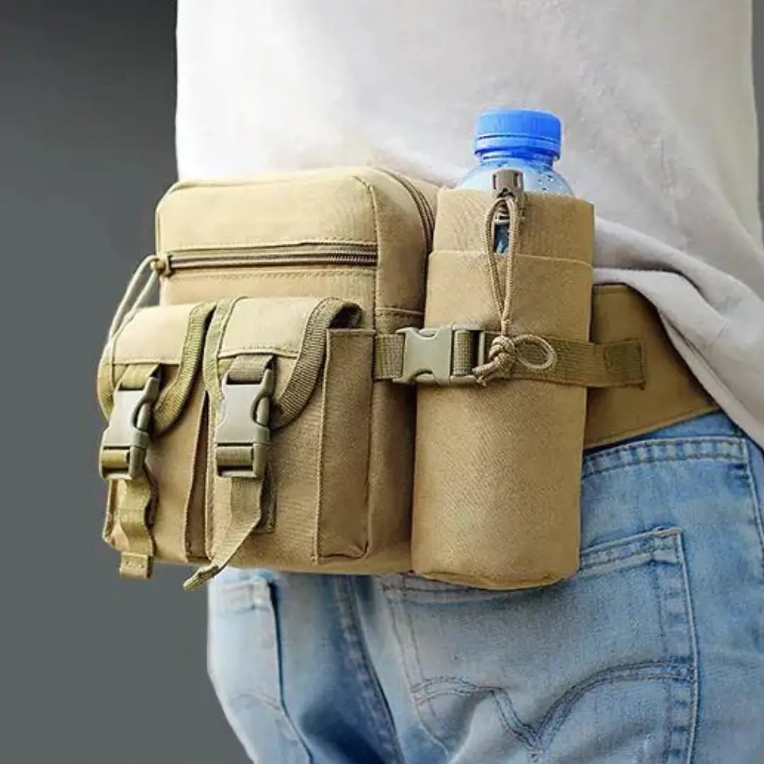 Outdoor Waist Pack with Water Bottle Holder – Durable & Practical Hydration Belt for Hiking, Running, Travel & Everyday Use