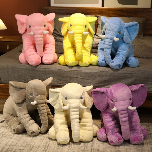 Soft Plush Elephant Toy – Safe, Cuddly & Colorful Nursery Decor