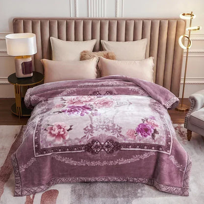 Luxury Winter Blanket – Extra Thick Fleece Throw with Classic Timeless Design