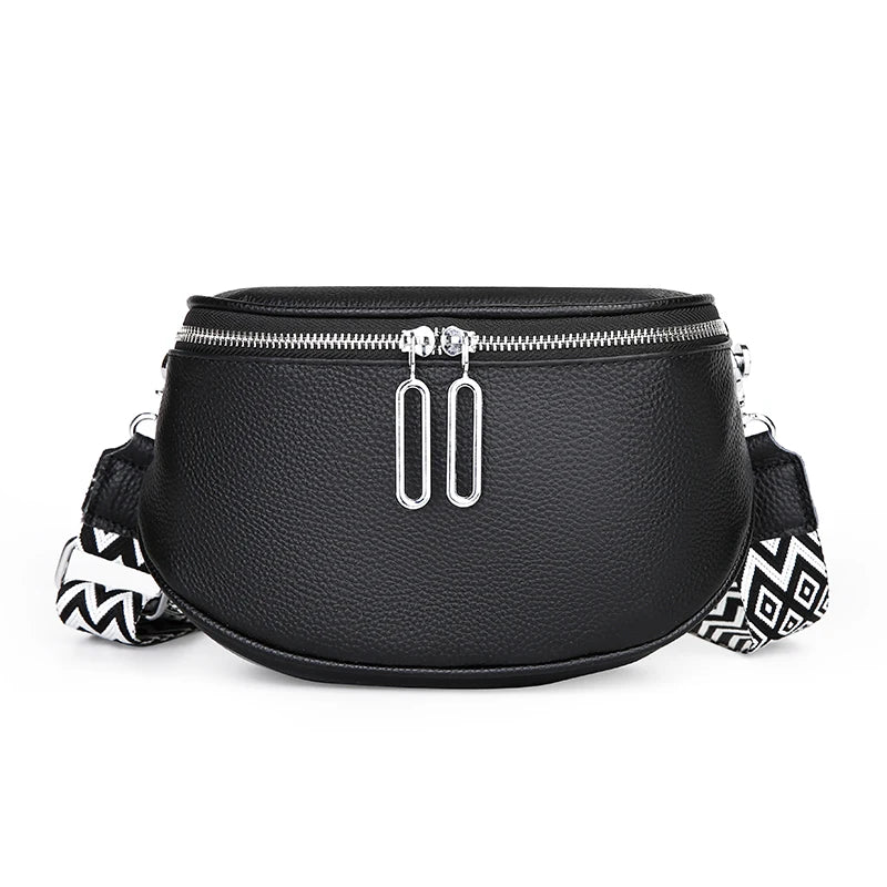 Elegant Crossbody Waist Bag with Wide Strap | Luxury Convertible Hip & Shoulder Bag