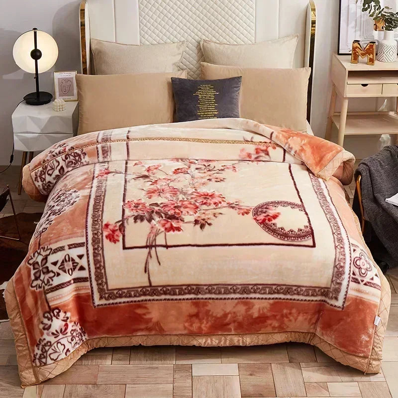 Luxury Winter Blanket – Extra Thick Fleece Throw with Classic Timeless Design