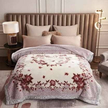 Luxury Winter Blanket – Extra Thick Fleece Throw with Classic Timeless Design