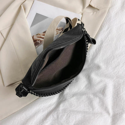 Trendy Crossbody Shoulder Bag with Chain Strap & Detachable Pouch – Versatile Waist, Shoulder, or Crossbody Wear