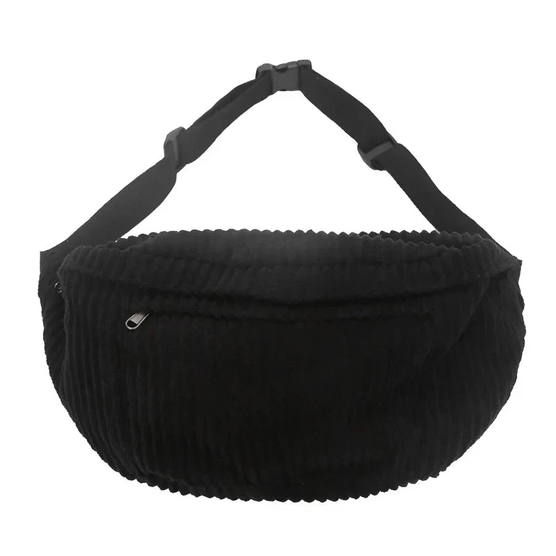 Trendy Corduroy Crossbody Bag – Spacious, Adjustable, and Comfortable
