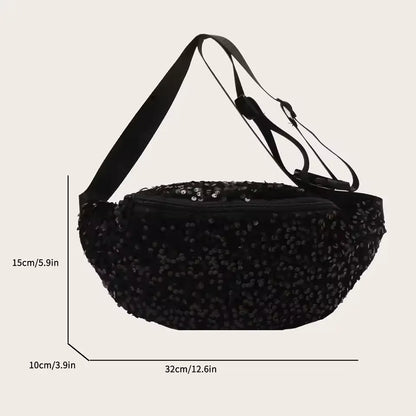Black Sequin Crossbody Bag – Chic, Trendy & Comfortable Evening Purse