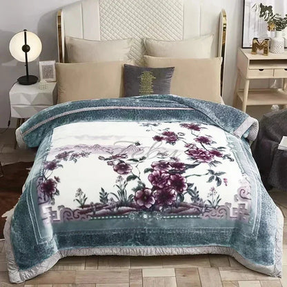 Luxury Winter Blanket – Extra Thick Fleece Throw with Classic Timeless Design